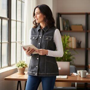 Débardeur jeans Emotions camisole denim femme taille 11 noir